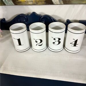 Two’s Company Numbered Ceramic Canister Set 1-4 Farmhouse Crocks